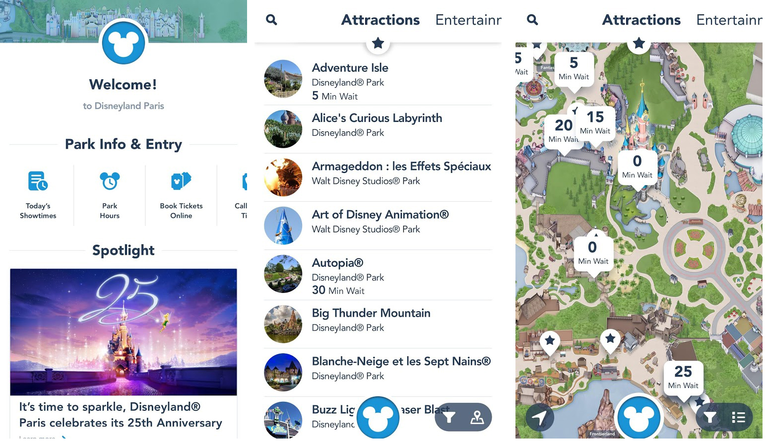 Aplikace Disneyland Paris 2018